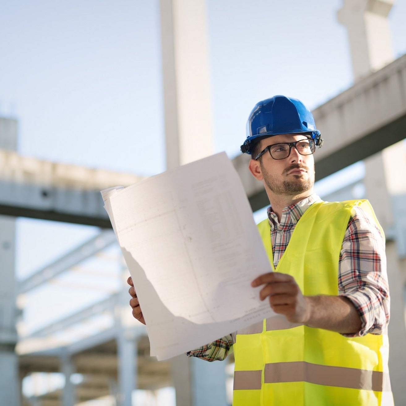 A building control surveyor on site